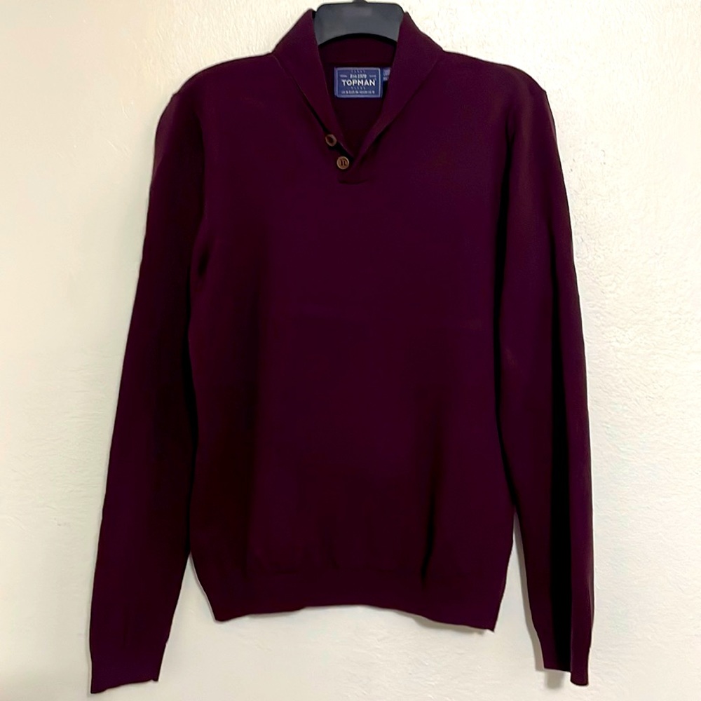 Topman 100% Cotton, Long Sleeve, 2 Buttons Men’s Sweater